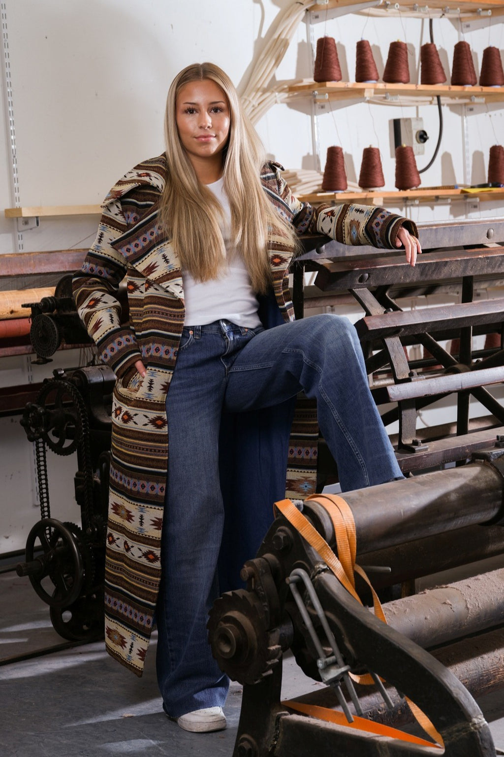 Womens brown Canvas Cotton coat