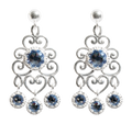 Crystal Drop Earrings - Blue