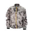 Silver Silk Bomber Jacket