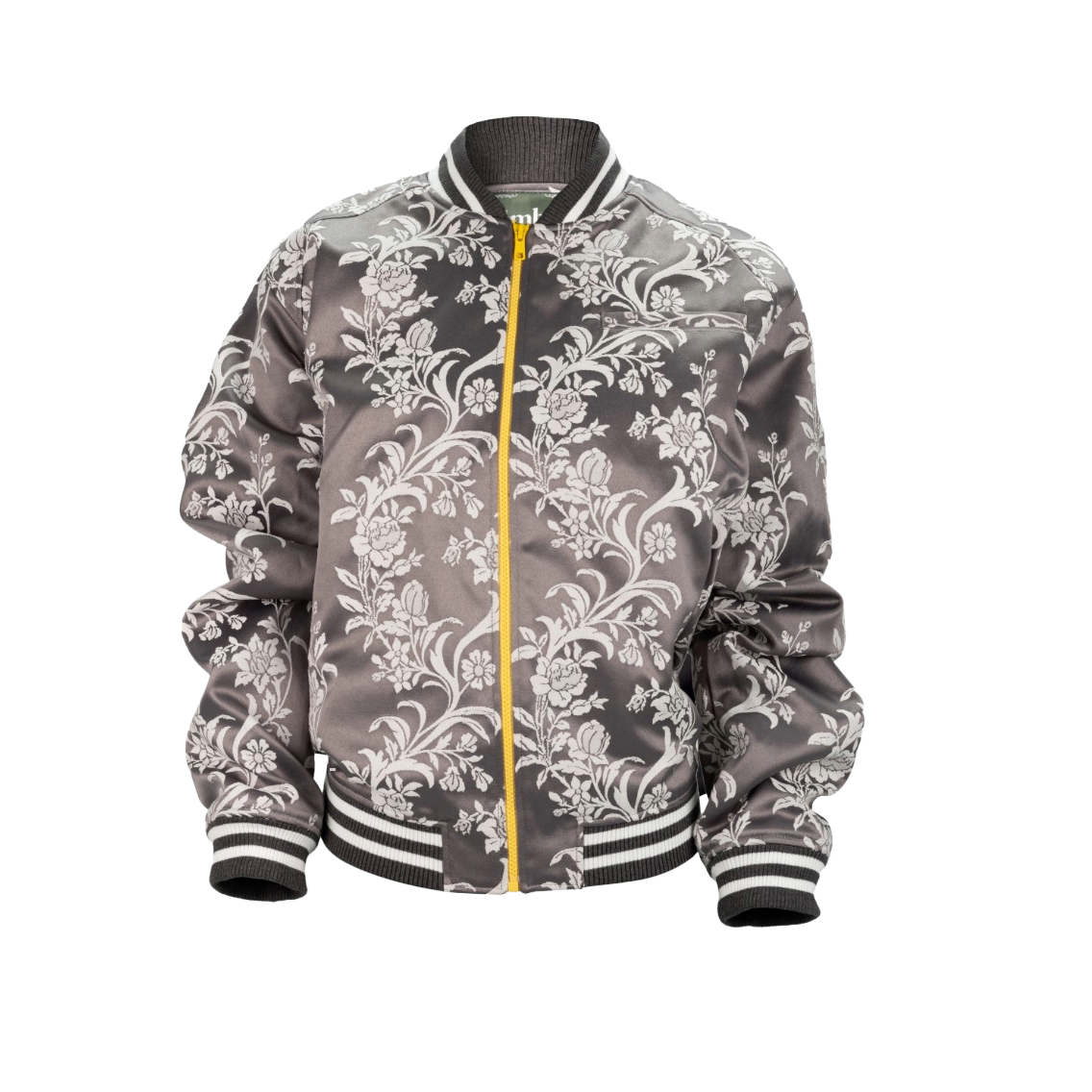 Silver Silk Bomber Jacket