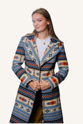 Womans blue wool coat