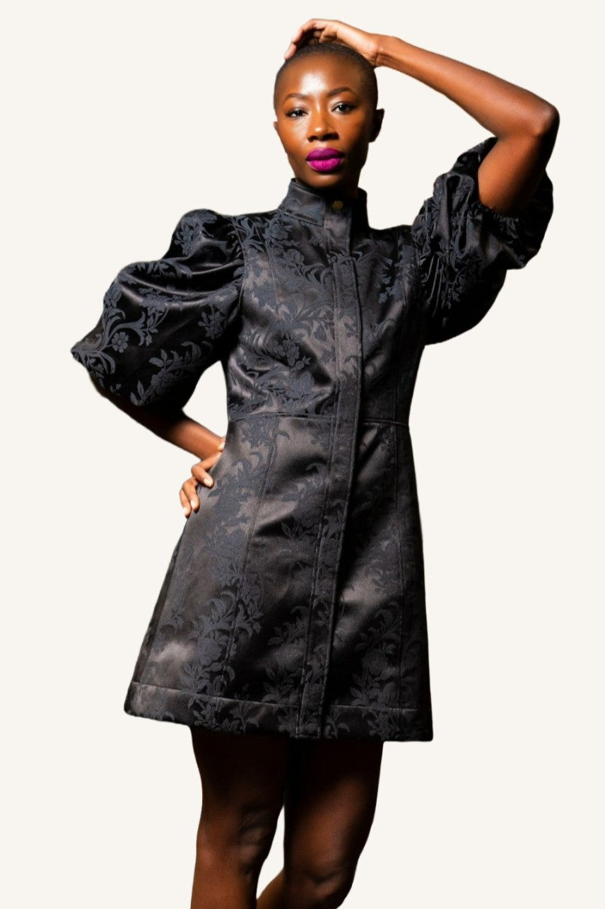 Black silk dress
