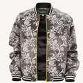Silver Silk Bomber Jacket