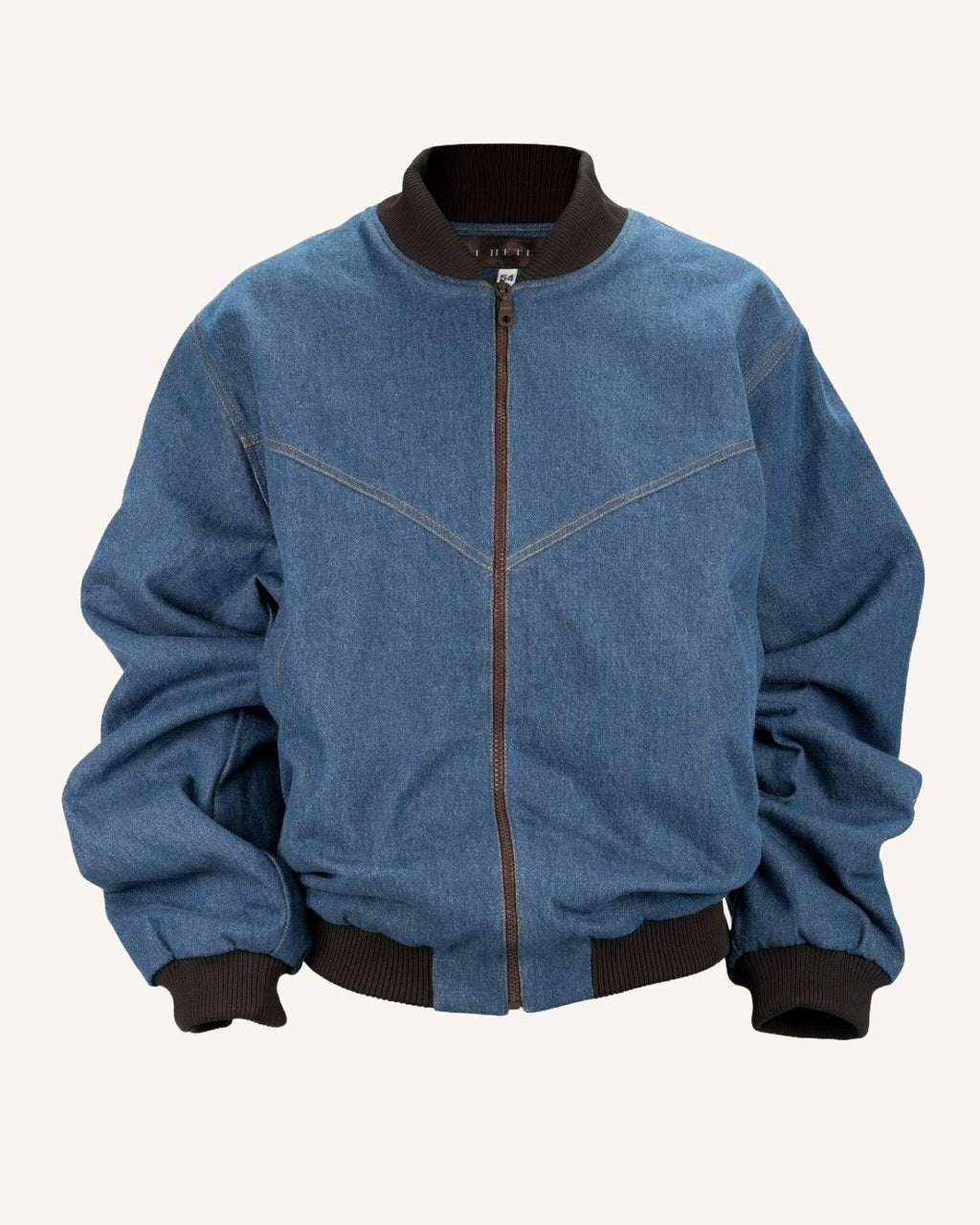 Denim black collar Bomber Jacket