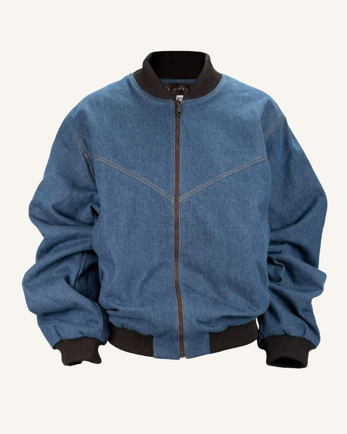 Denim black collar Bomber Jacket