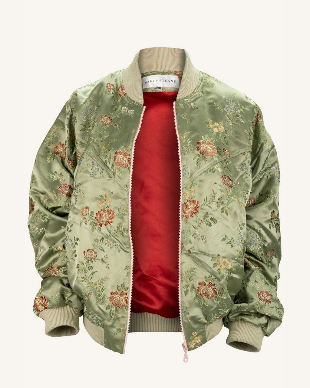 Green Silk Bomber Jacket