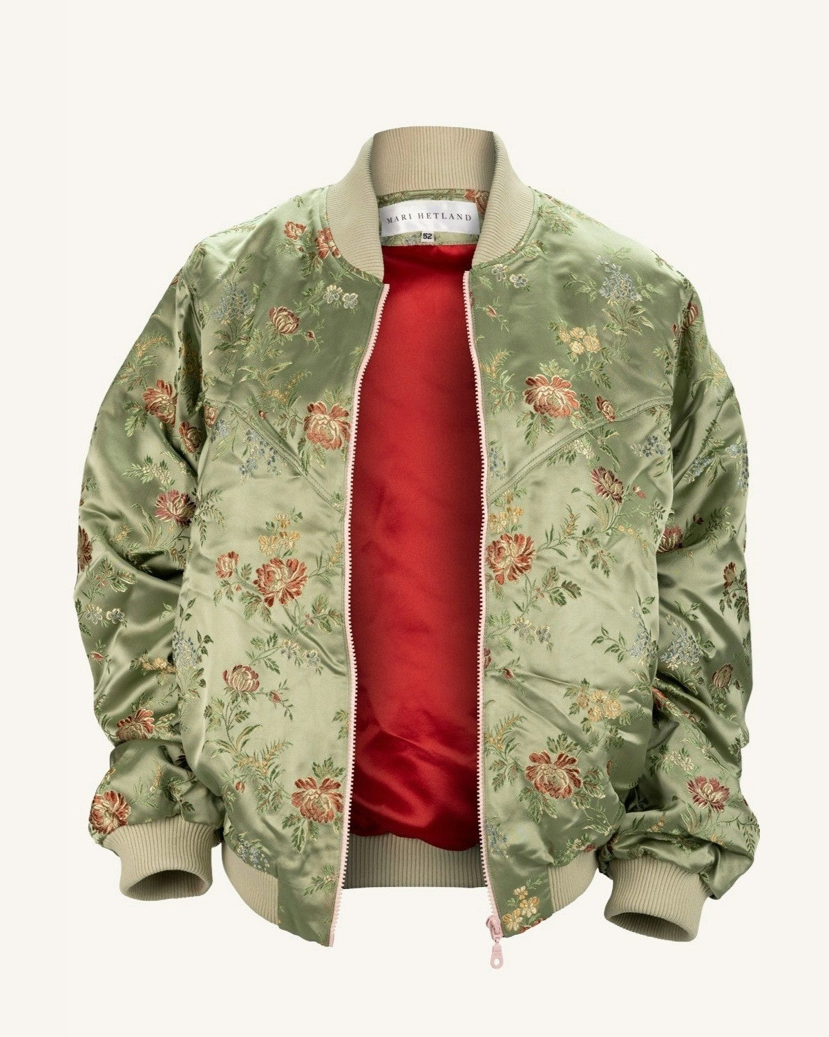 Green Silk Bomber Jacket
