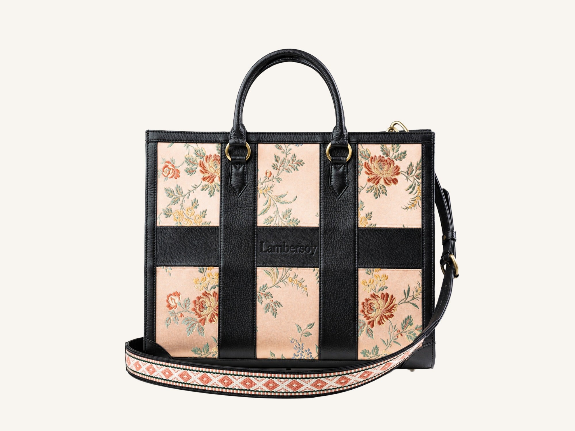 Pink silk handbag
