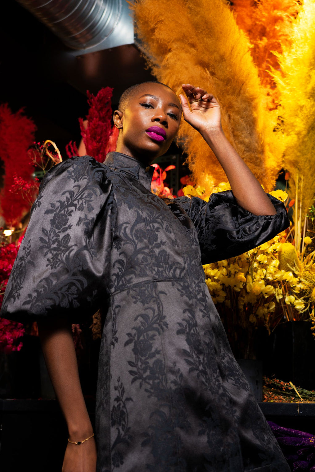Black silk dress